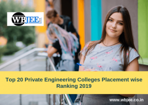 Top 20 Private Engineering Colleges Placement wise Ranking 2020-www.wbjee.co.in